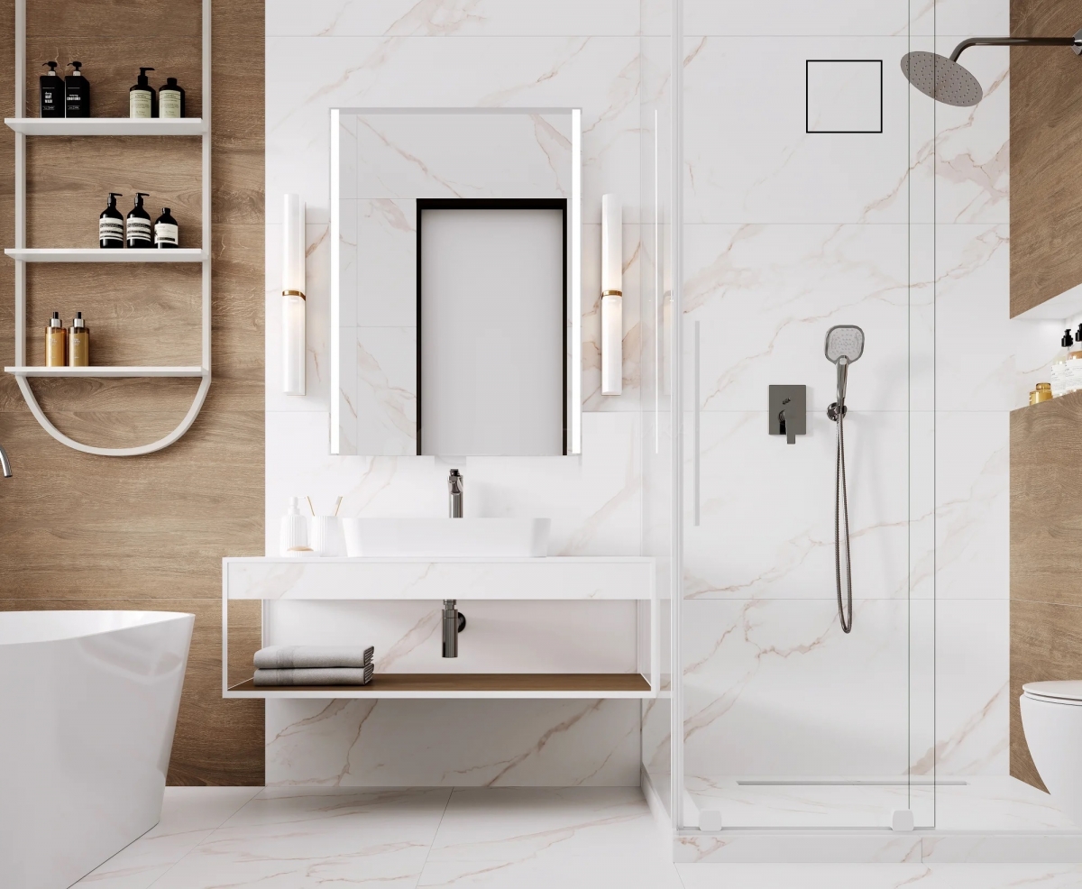 Теневой диффузор под плитку FoZa 237х237 с вентилятором 125СК, обратный клапан, черная, d125мм